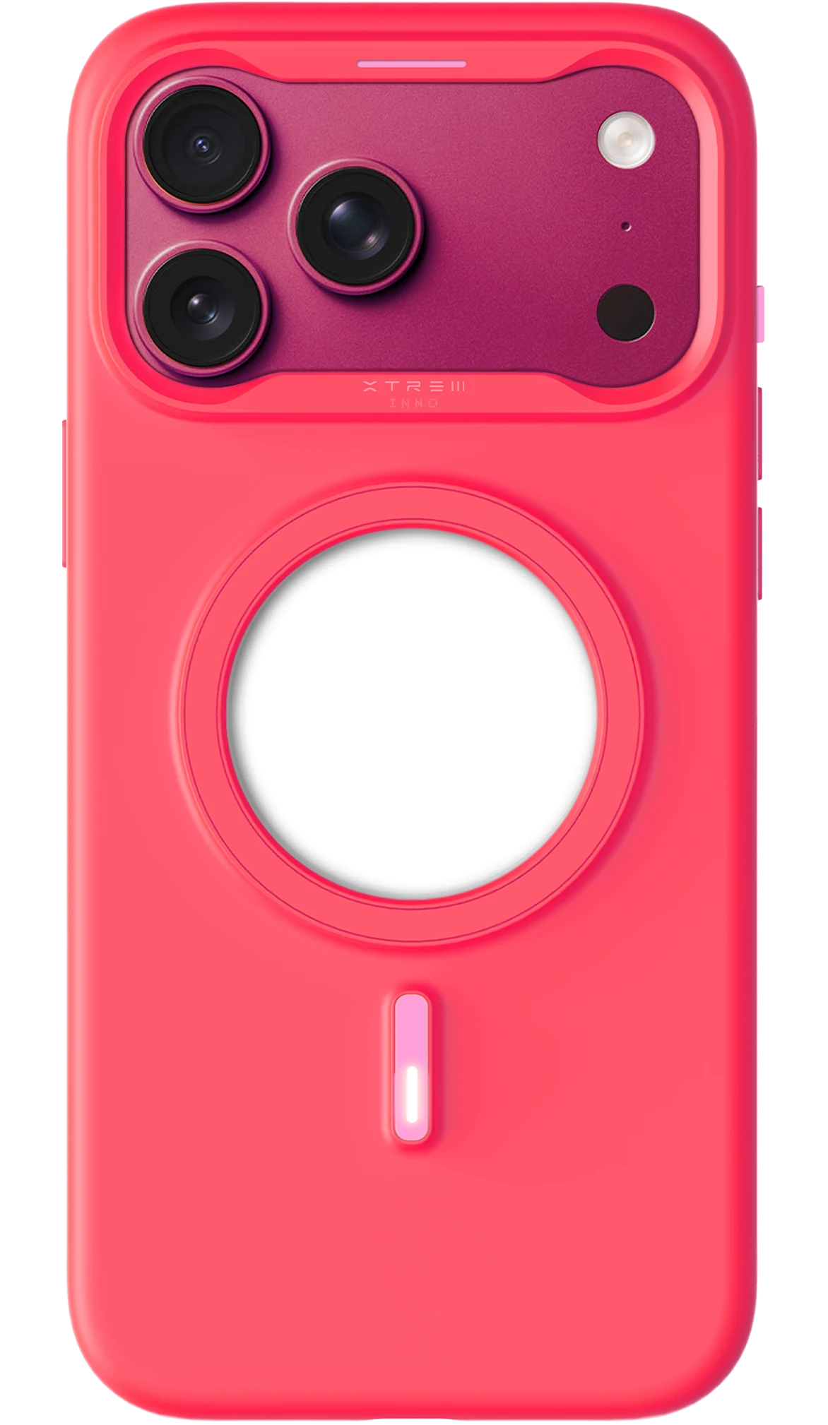 Pink XTREM instant custom case displaying a photo